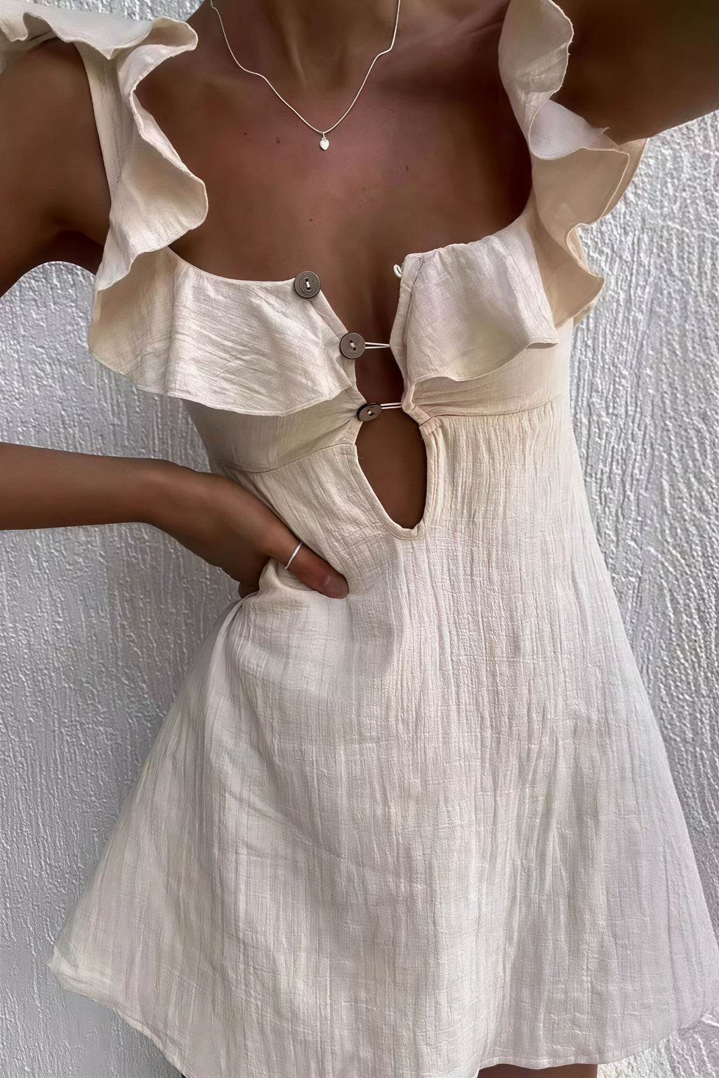 Ruffle Hem Spaghetti Strap Mini Dress image 3