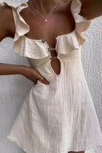 Ruffle Hem Spaghetti Strap Mini Dress image 3