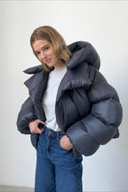 Short Hooded Puffer Jacket image 22