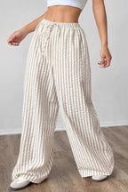 Chic Color Block Pleated Pants With Pockets image 1
