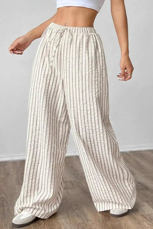Chic Color Block Pleated Pants With Pockets image 1