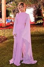 Elegant Backless Sash Sheer Shawl Two Piece Set image 6