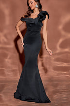 Flutter Sleeve Little Black Formal Dress image 5