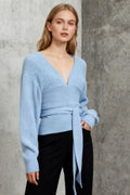 Slim Fit V-Neck Knit Top image 1
