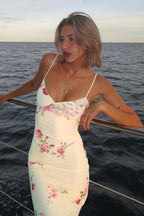 Floral Print Adjustable Strap Maxi Dress image 2