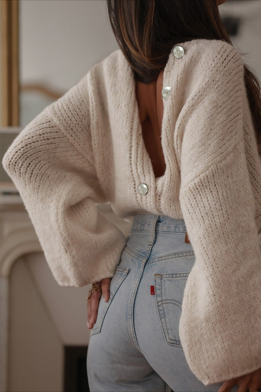 Elegant Solid Single Breasted Knit Cardigan image 6