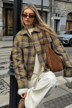 Vintage Loose Plaid Wool Coat image 3
