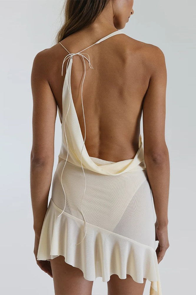 Cowl Neck Backless Boho Dress image 5