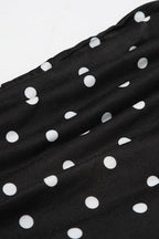 Polka Dot Color Block Off-Shoulder Crop Top image 4