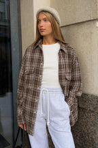 Plaid Striped Mid-Length Blouse image 2