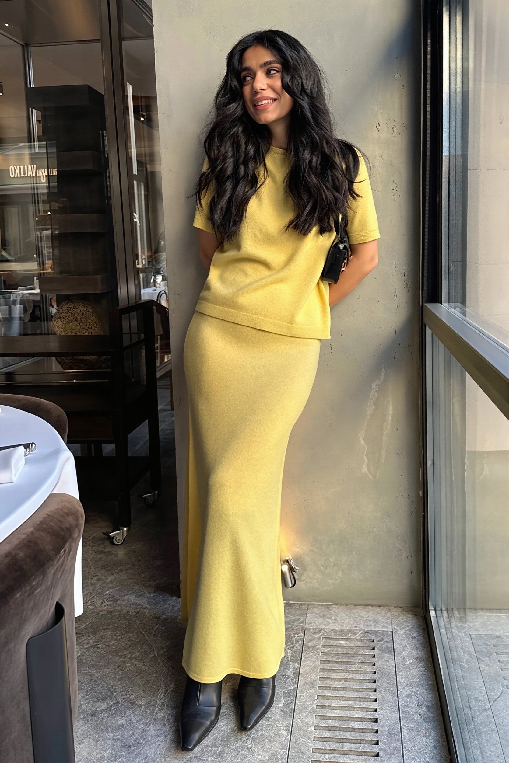 Sexy Knit Short Sleeve Pencil Skirt Sets image 2