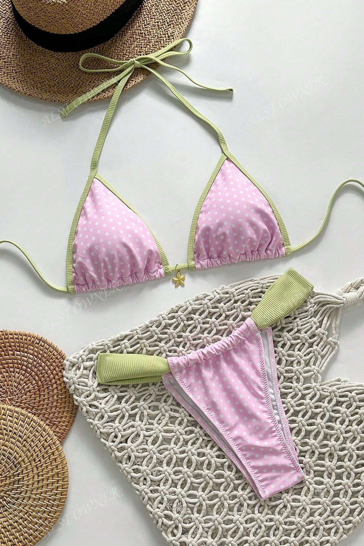 Sexy Triangle Cup Two Piece Swim Set image 3