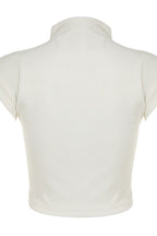 Graffiti Printed Cropped Slim T-shirt image 6