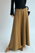 Vintage Textured-Knit High-Waist Maxi Skirt image 1