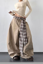 Vintage Layered Wide-Leg Palazzo Pants image 1