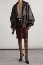 Vintage Genuine Leather Moto Jacket image 3