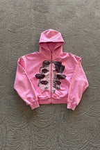 Street Style Rhinestone Print Hoodie image 1