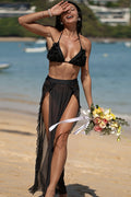 Mesh Long Dress Three Piece Swim Set image 1