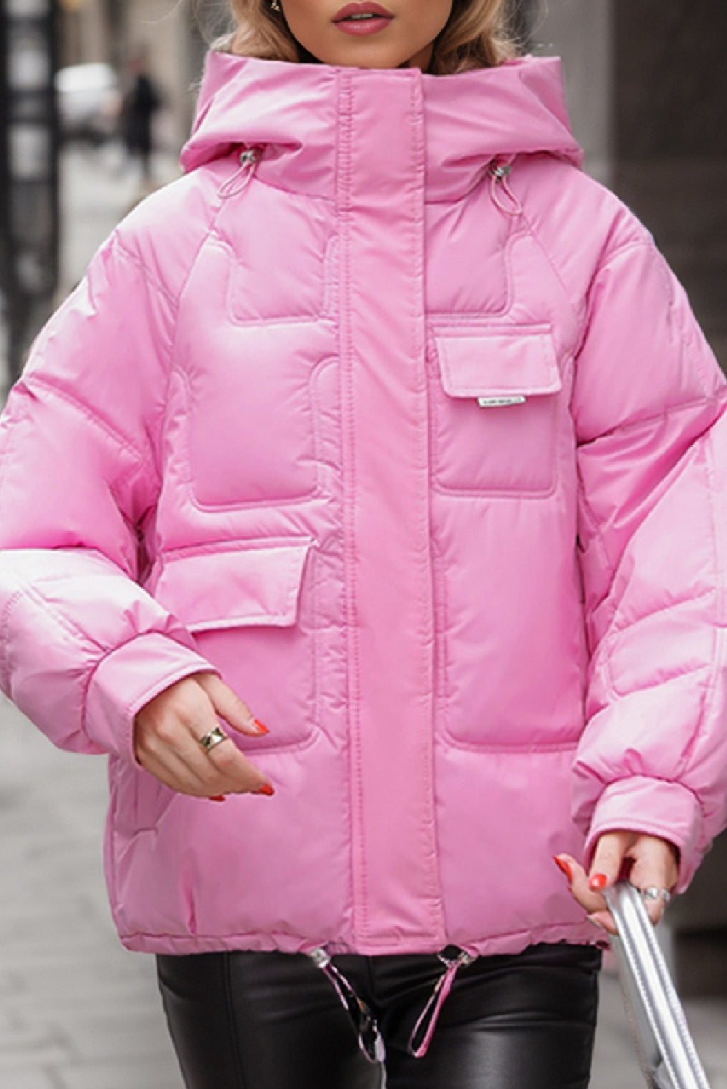 Cropped Insulated Cargo Puffer Jacket image 17
