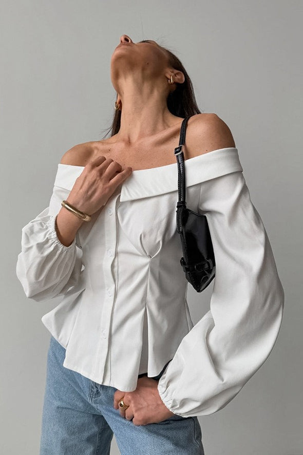 Vintage Off Shoulder Blouse image 3