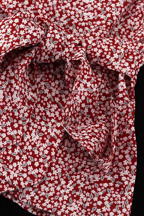 Puff Sleeve Floral Tie Two Piece Set image 7