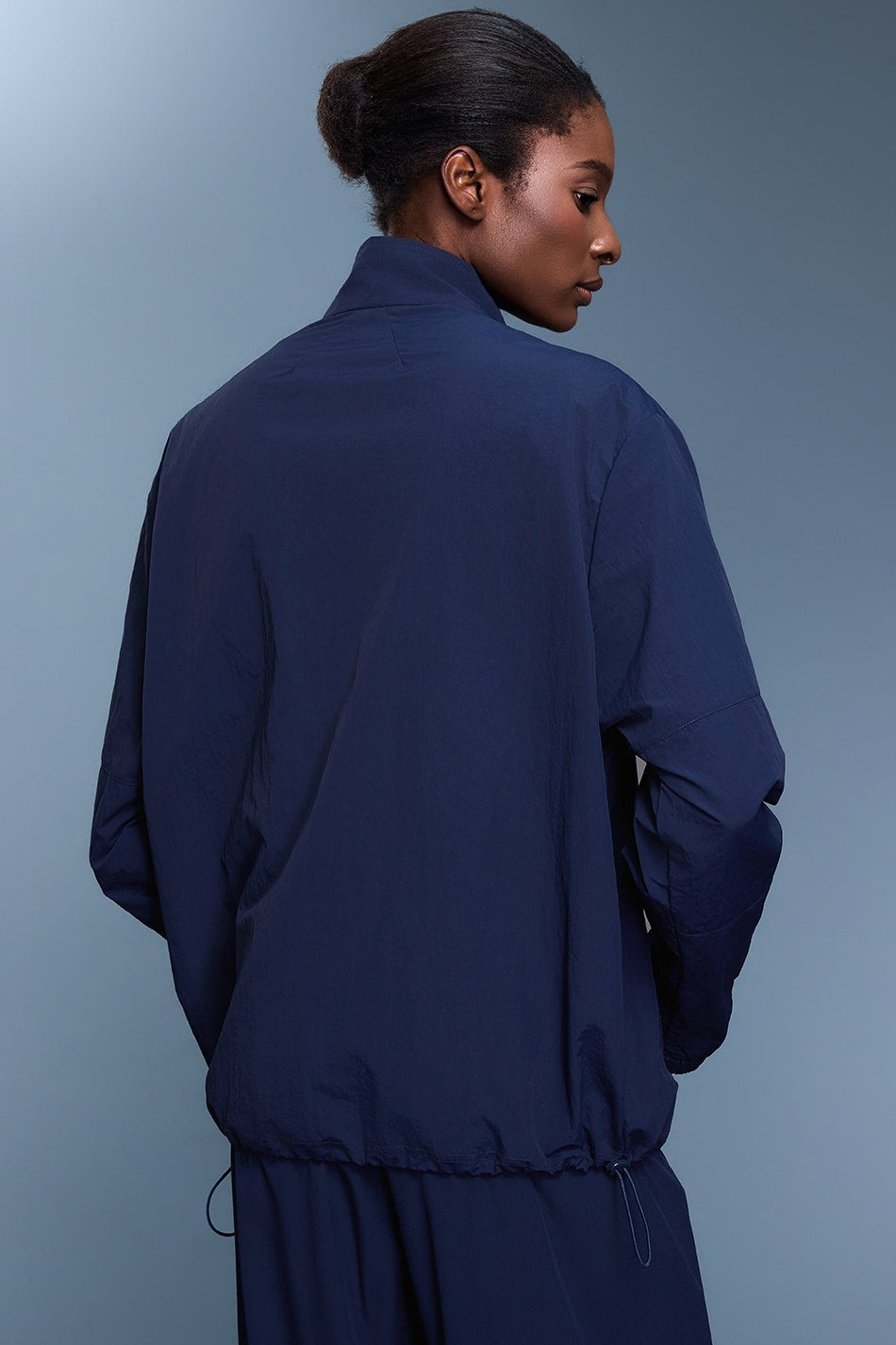 Athletic Half-Zip Solid Loose Sweatshirt image 3