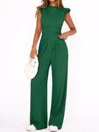 Margot Wide Leg Set detail view styled for Avrienne