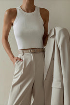 Solid Cropped Knit Top image 1