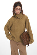 Vintage Cozy High Neck Loose Fit Sweater image 1