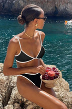 Black White Micro Bikini Set image 2