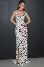Floral Backless High Split Cami Maxi Dress image 1