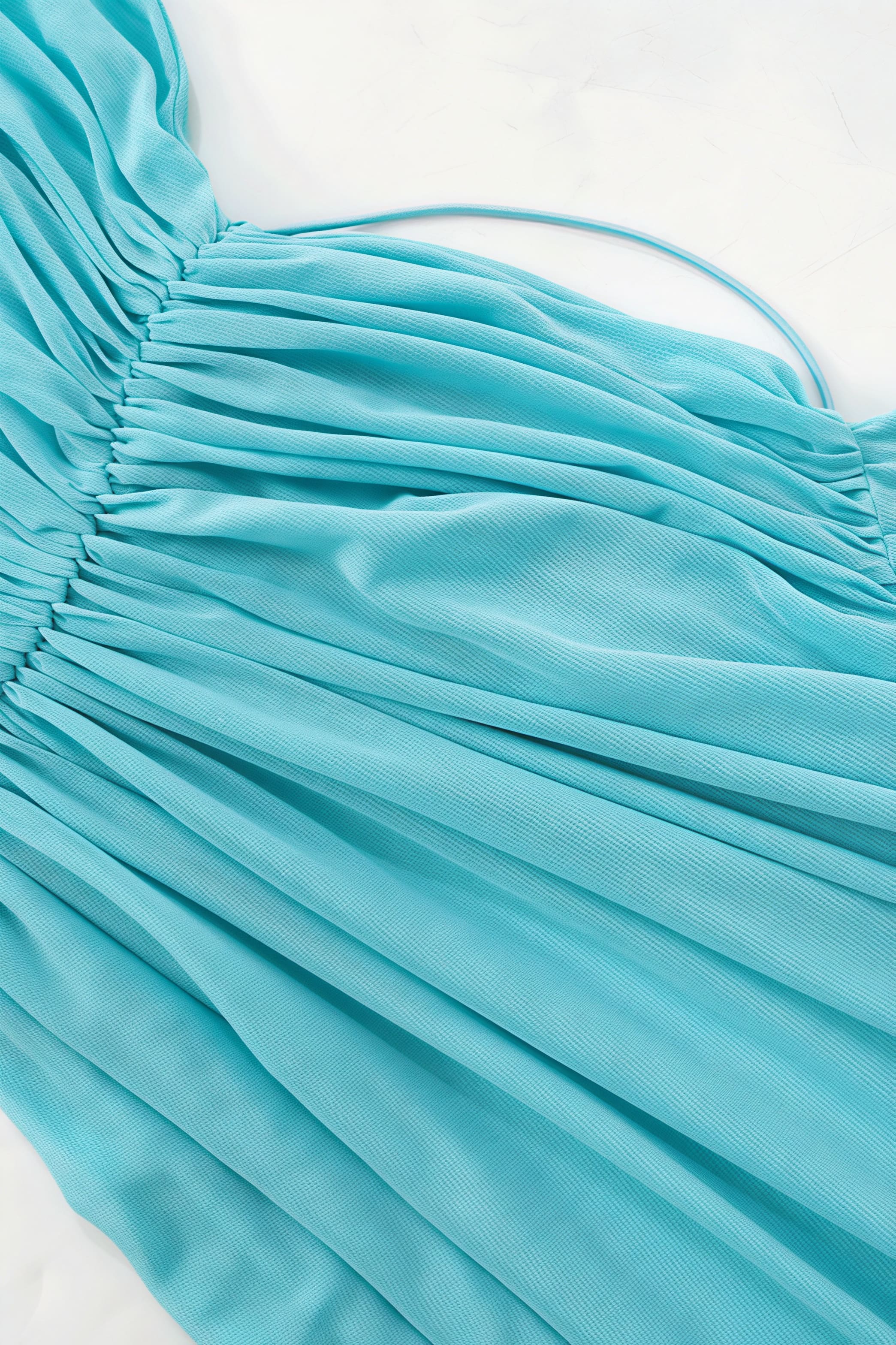 Solid Elegant Draped Bandeau Skirt Set image 7