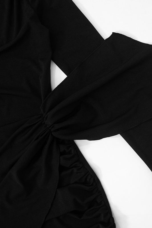 Draped Side Ruching High Waist Cocktail Dress image 9