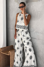 Boho Linen Tank Casual Two Piece Set image 1