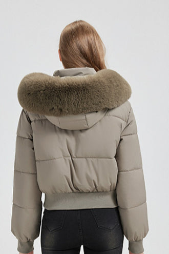 Short Waist Slim Puffer Coat image 4