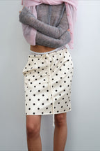 Drawstring Polka Dot Skirt image 1