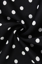Retro Lapel Slim Polka Dot Maxi Dress image 6