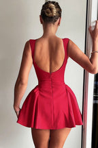 Solid Sleeveless Sexy Backless Mini Dress image 5