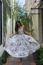 Sexy Cami Fitted Waist Elegant Floral Dress image 1