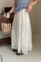 Relaxed Lace Vintage A Line Skirt image 1