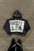Color Block Rhinestone Street Hoodie image 2