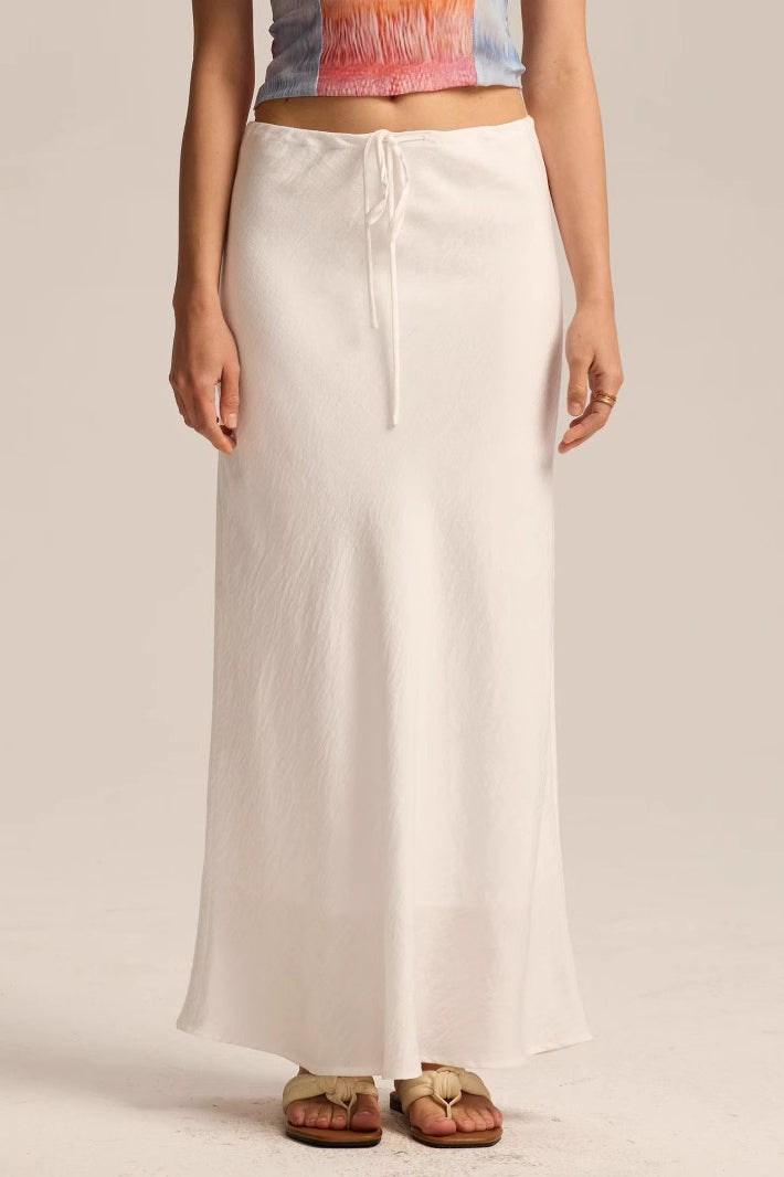 Drawstring High Waist Bodycon Midi Skirt image 2