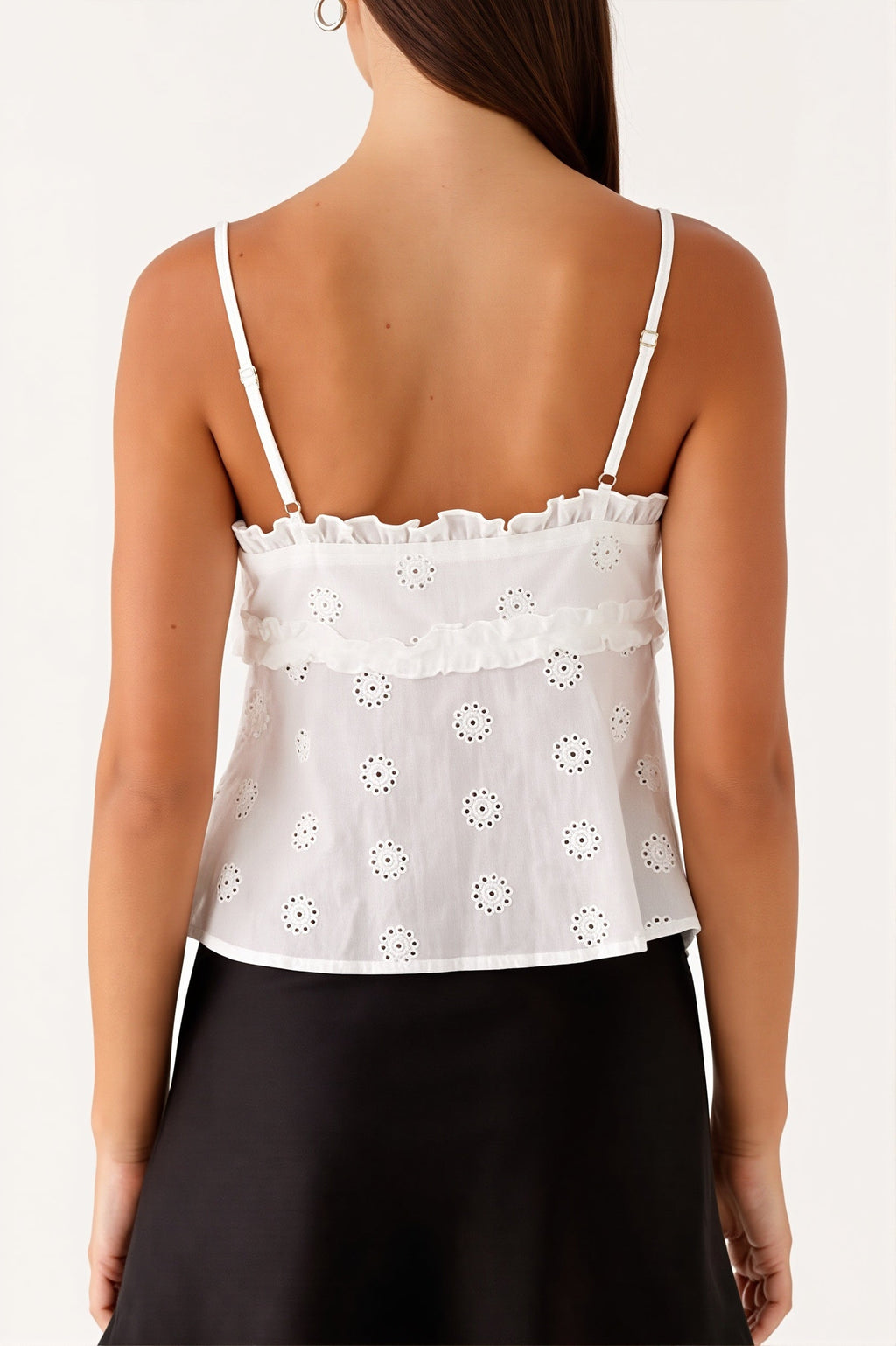 Lace Trim Open Front Cami Top image 4