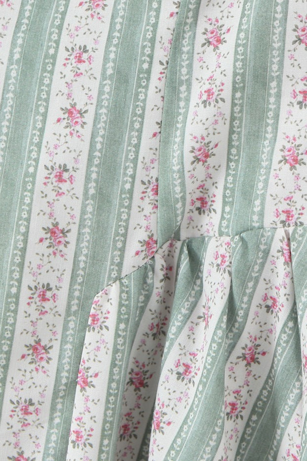 Fresh Floral Striped Cami Midi Dress image 5