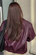 Vintage Matte Leather Biker Jacket image 4