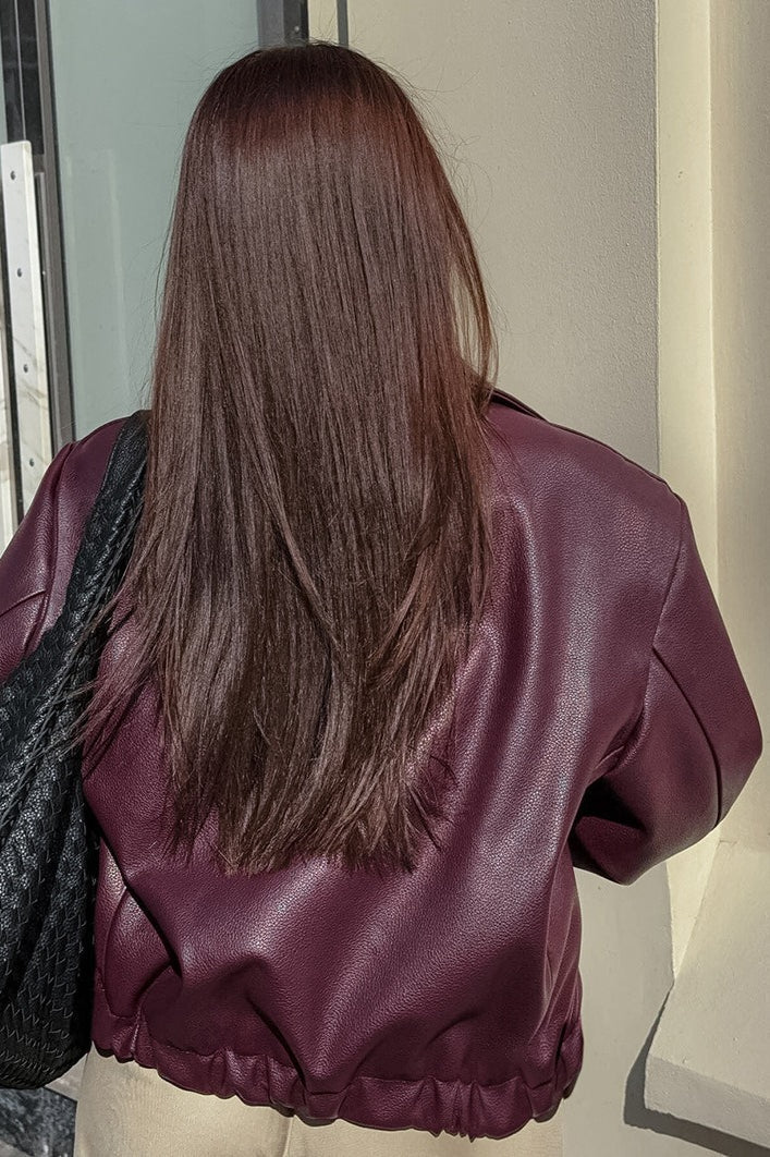 Vintage Matte Leather Biker Jacket image 4