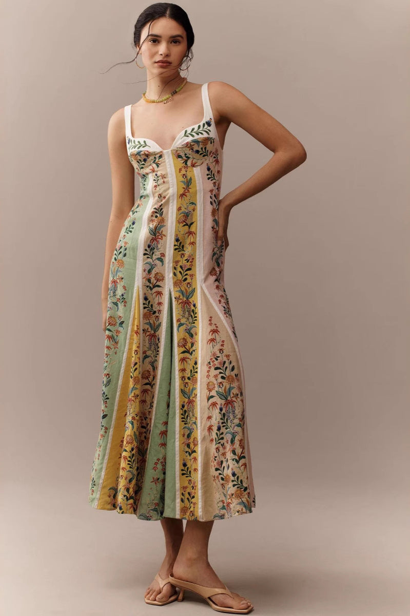 Halter Floral Printed Boho Dress image 2