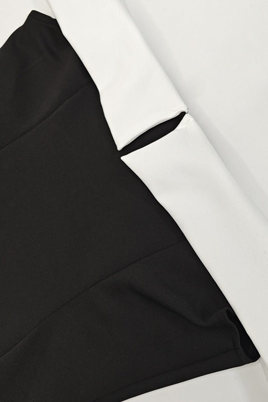 Contrast Bustier Ruffle Cocktail Dress image 9