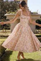 Floral Print Halter Bodycon Maxi Dress image 3