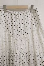 Kawaii Retro Polka Dot Ruffle Trim Mini Skirt image 7